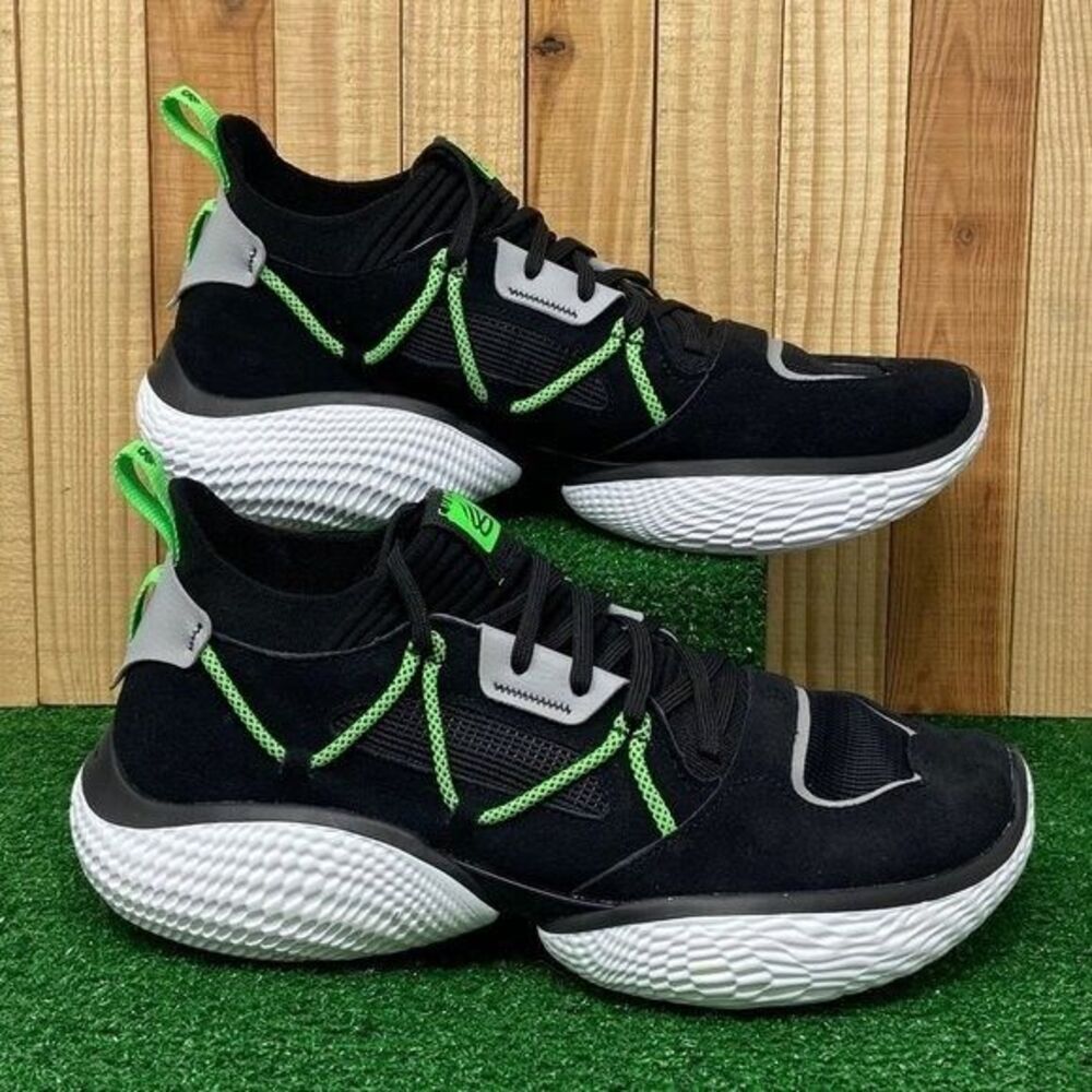 Under Armour 3023815-002 Curry Flow Cozy Black Green Basketball Mens SZ 10